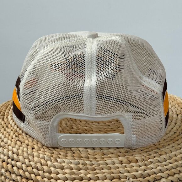 Vintage Levi Garrett Racing Three Stripe Trucker Snapback Hat - Picture 4 of 7